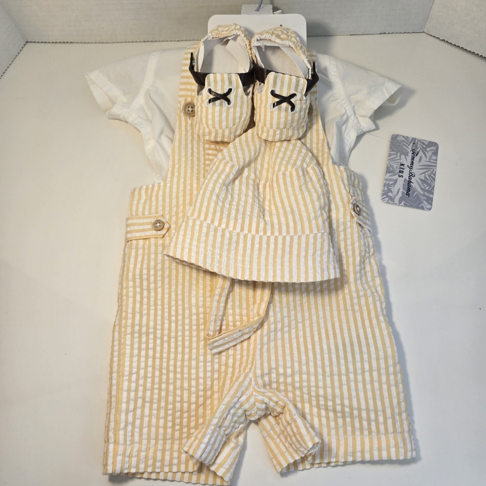 NWT Tommy Bahama 0-3 Month Summer Outfit With Shoes And Hat
